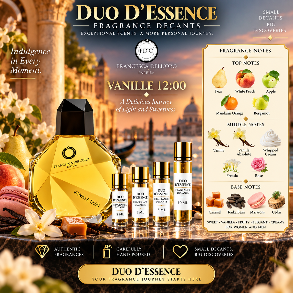 Francesca dell’Oro Vanille 12:00 – Fragrance Decant